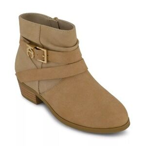 Kenneth Cole Girls Tan Ellen Zoey Western Ankle Boots NIB Size 1